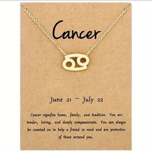Cancer Zodiac Symbol Pendant Necklace
